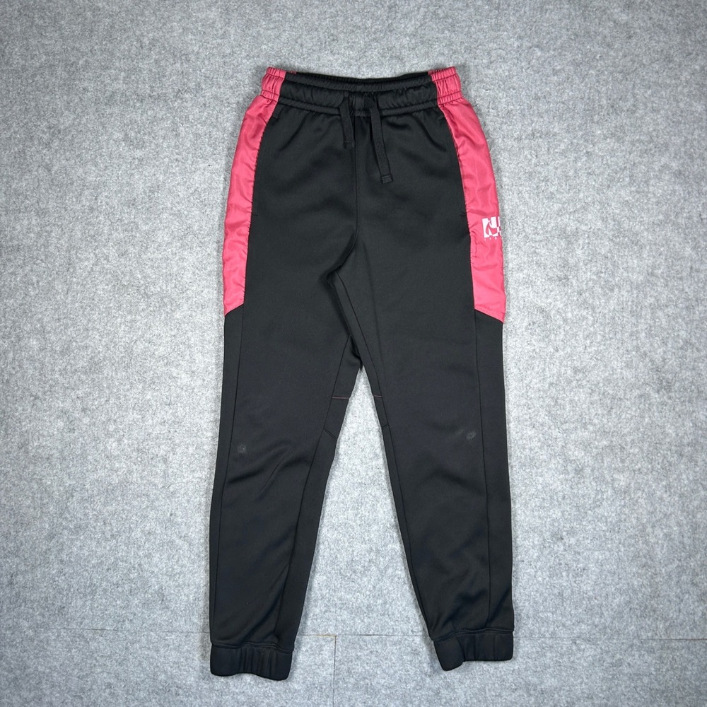 Nike Joggers girls Large Black Pink DD8567-014 Active Track Pants Athletic Kids